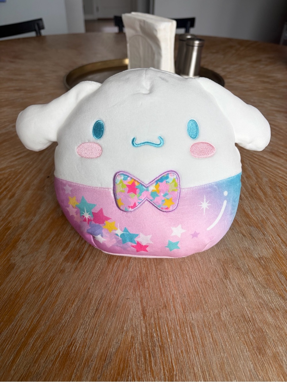 Squishmallows White Pink Blue Pastel Star Bow Plush